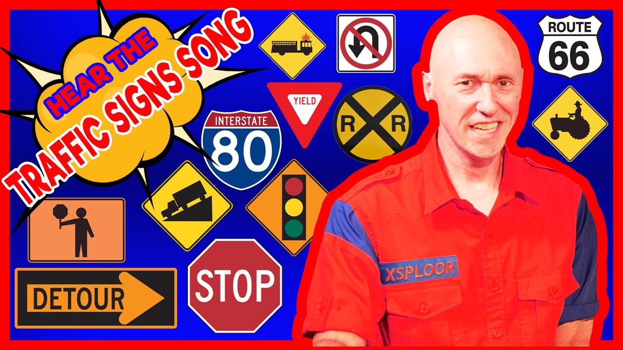 Traffic Signs Song | Children Learn Safety & Traffic Signs Shapes & Colors, + Kids Songs & Animation
