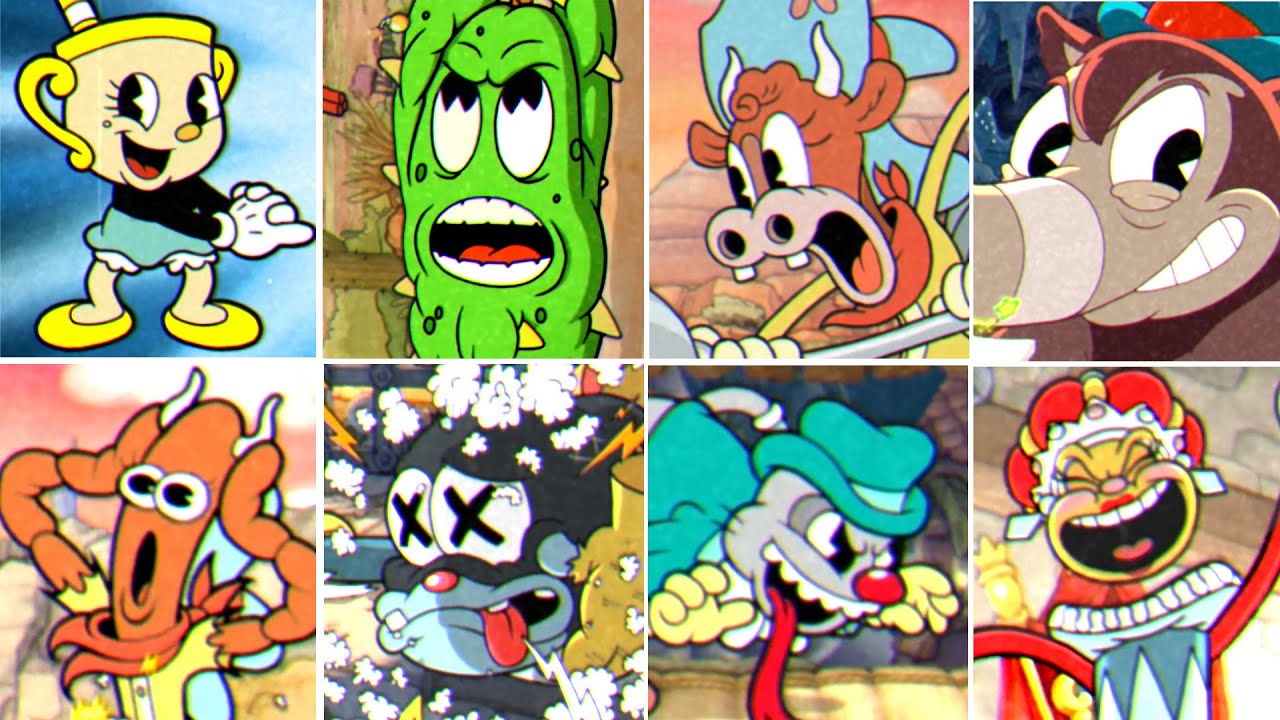 CUPHEAD DLC - ALL BOSSES CUPHEAD BOSSES SHOW