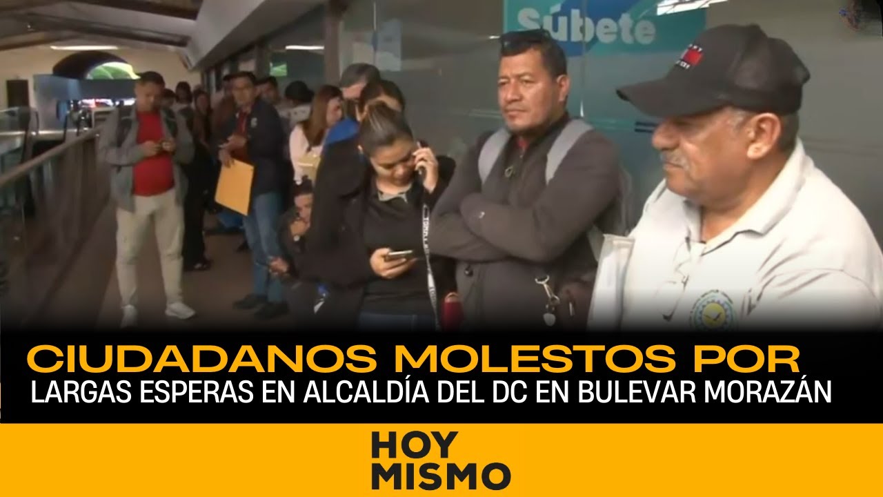 Ciudadanos molestos por largas esperas en alcaldía del DC en bulevar Morazán