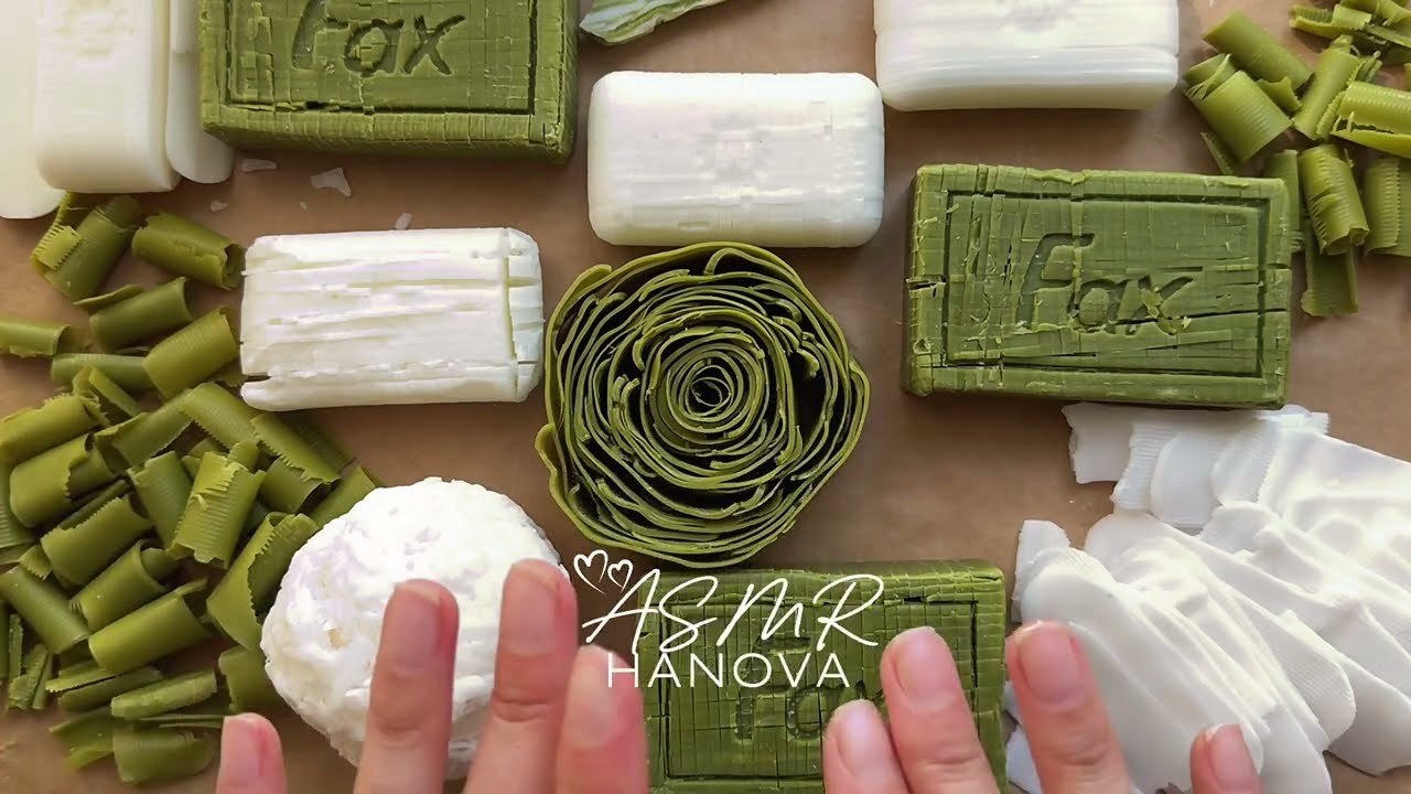 ASMR Cutting  dry soap cubes. Soap Hand Crushing 🫠 Relaxing soap ASMR video.