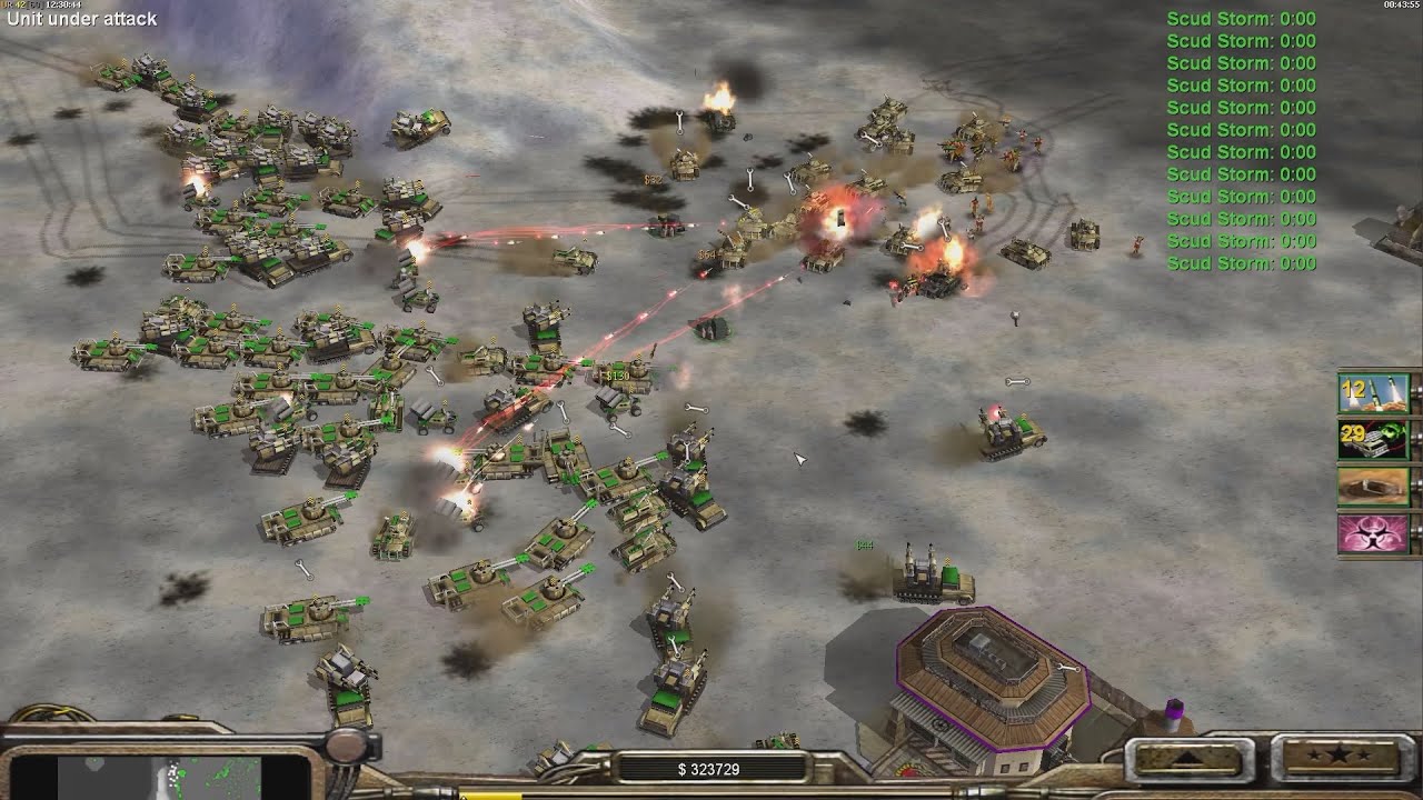 БОСС GLA - Command & Conquer Generals Zero Hour - СЛОЖНЫЙ геймплей 1 против 6