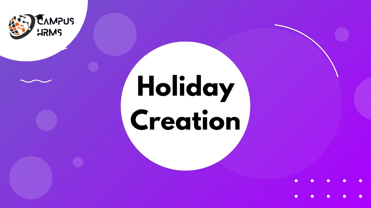 How to Create Holidays in RFCHH CAMPUS HRMS | Holiday Setup Tutorial for Admin