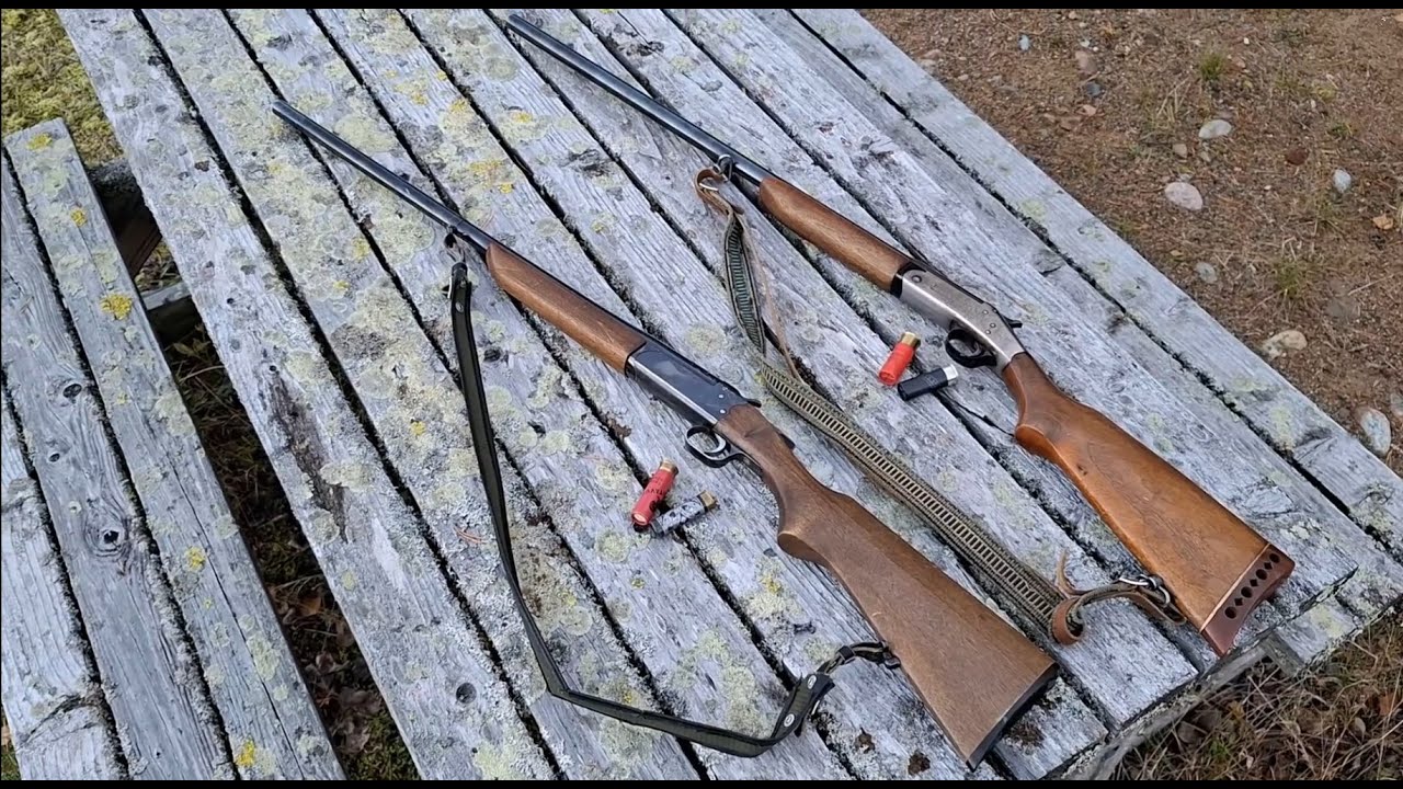 Single barrel shotguns comparison 12 gauge 'Topper' vs. 16 gauge 'Hunter' pattern test
