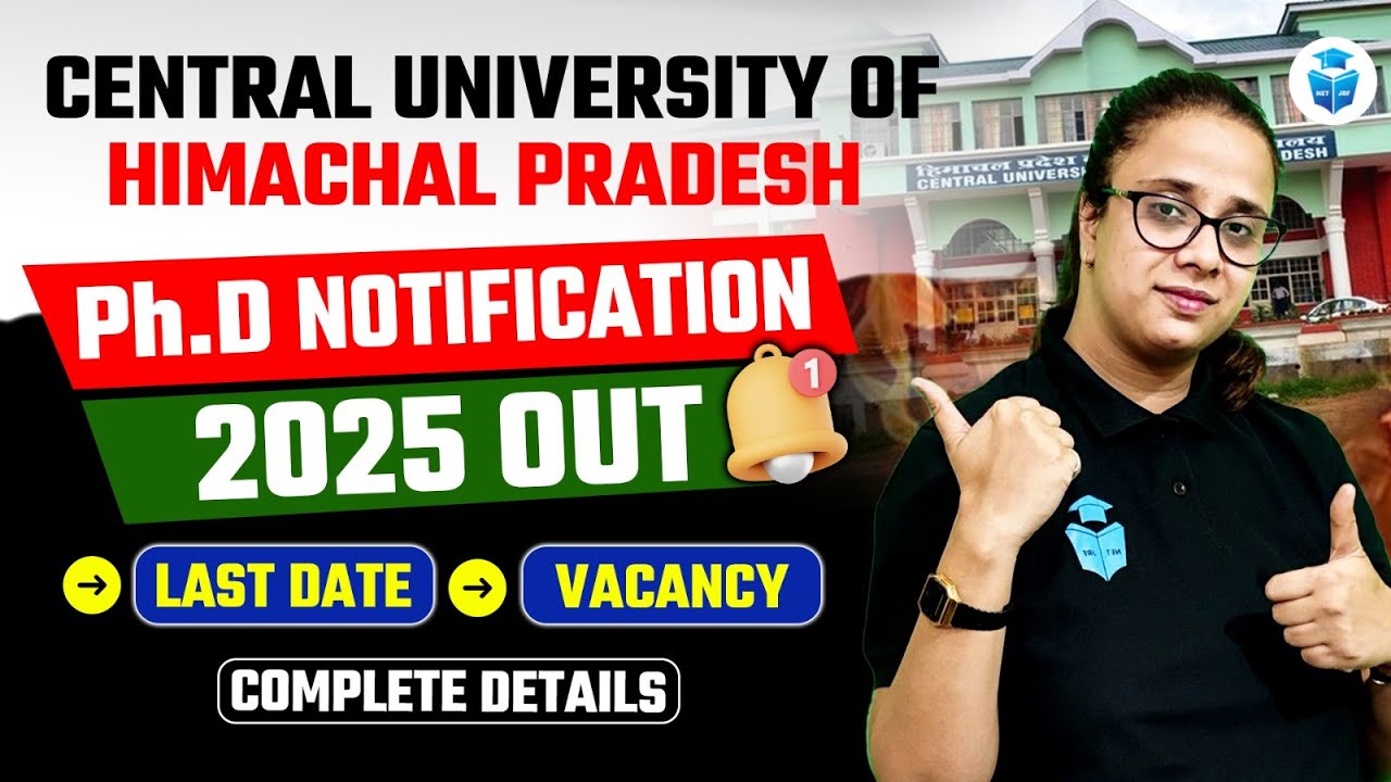 Central University of Himachal Pradesh PhD Admission 2025 | Ph.D Notification Out! Apply Now 📚🎓