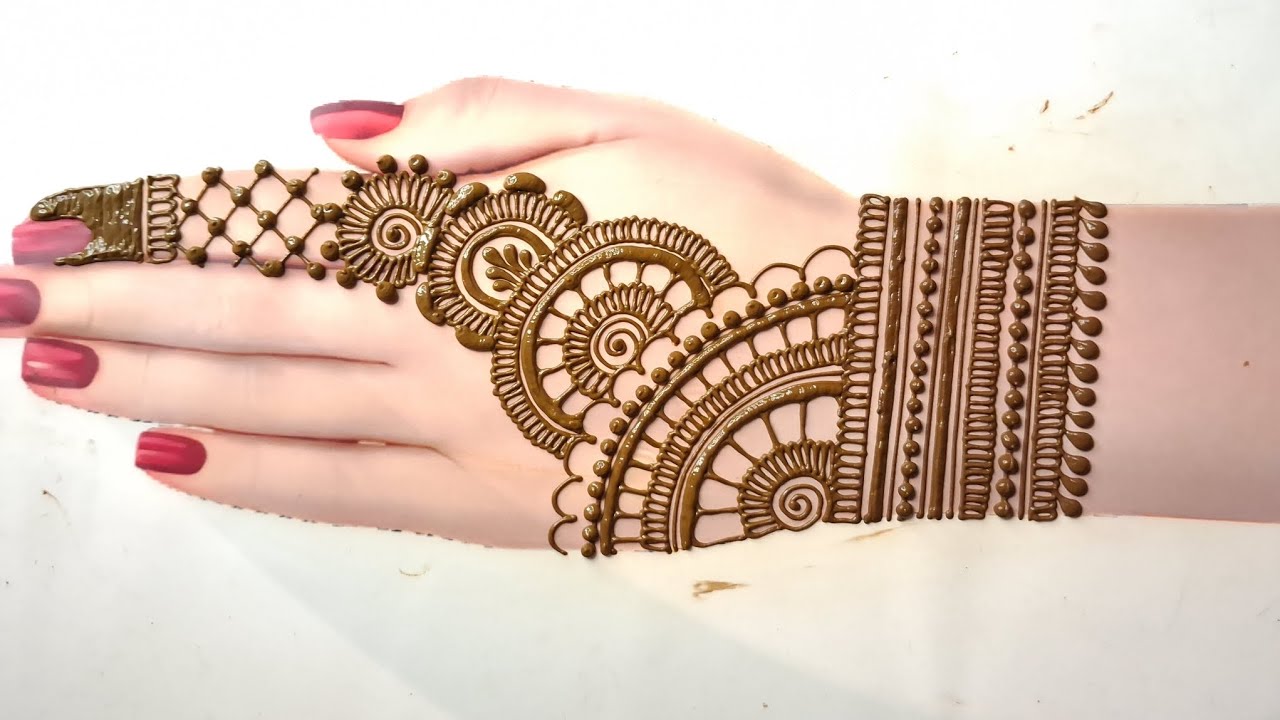 Beautiful and easy mehandi design ||very beautiful and stylish back hand mehndi ||simple mehndi 