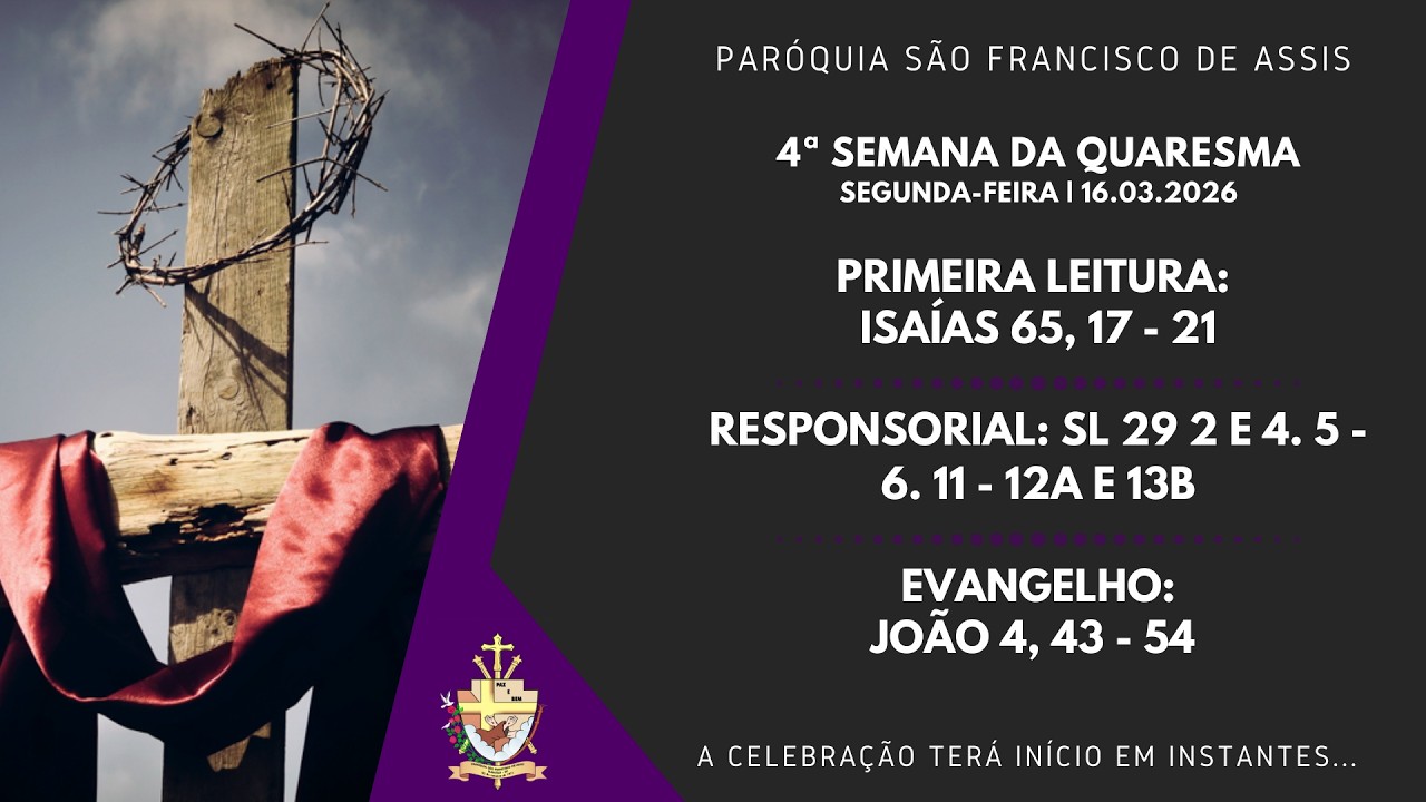 Santa Missa | 4ª Semana da Quaresma | Segunda-Feira | 16.03.26