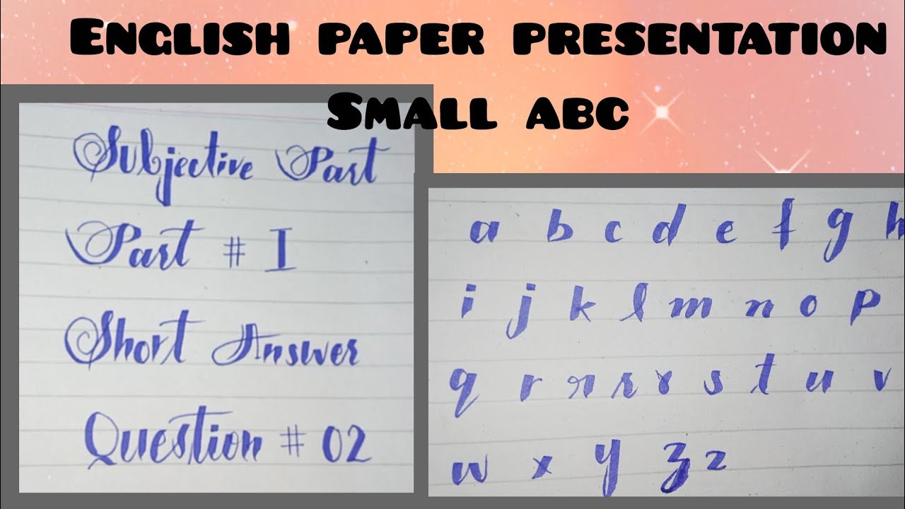 English paper presentation for beginners and small abc🌝🎀💕