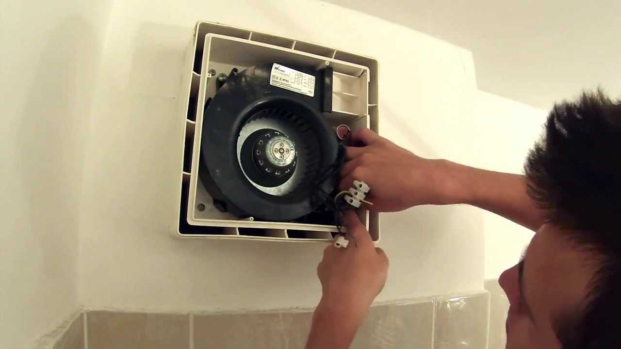 Bathroom ventilation switch