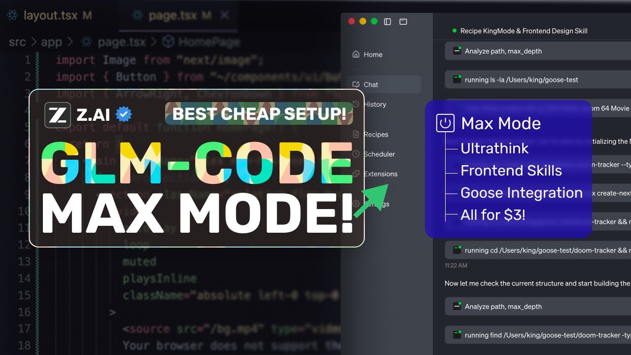 План обучения программированию GLM (3$) + навык фронтенд-разработки + KingMode + Goose: Этот набо...