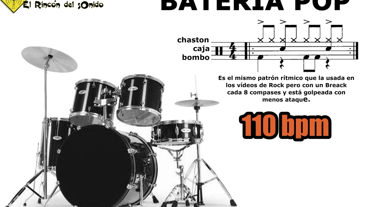 Bateria pop 110 bpm