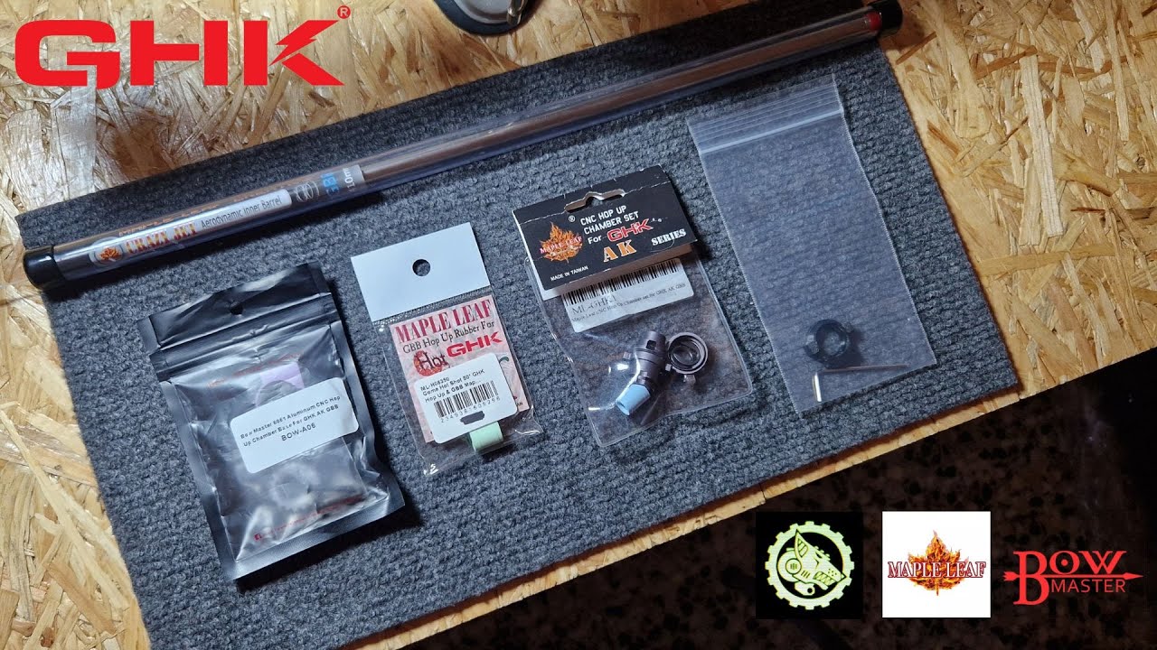 AIRSOFT GHK / AKMS kit MAPLE LEAF + TDC @comradequicheairsoft2742 + Up Chamber Base BOW MASTER.