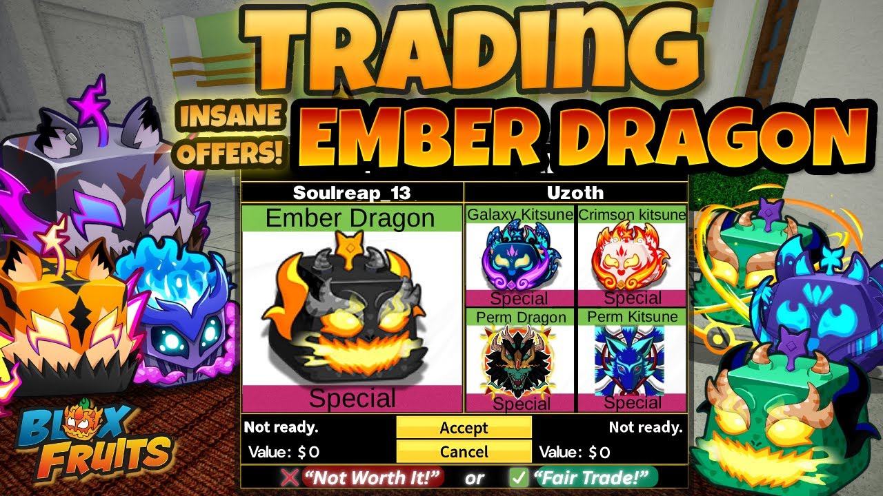 I Got INSANE Offers for My UNOBTAINABLE EMBER DRAGON in Blox Fruits Roblox! 😱🔥
