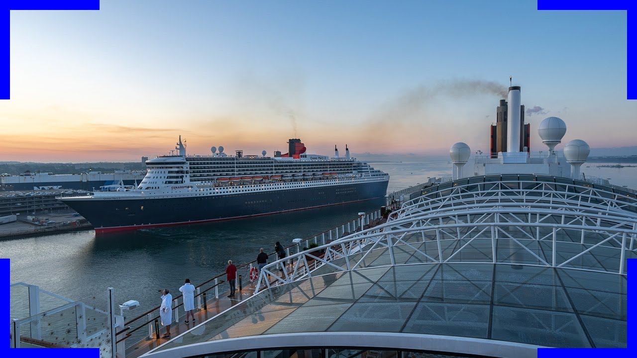 Queen Anne trifft die Queen Mary 2 in Southampton | 4-Fach Anlauf | 14.07.2024 | 4K