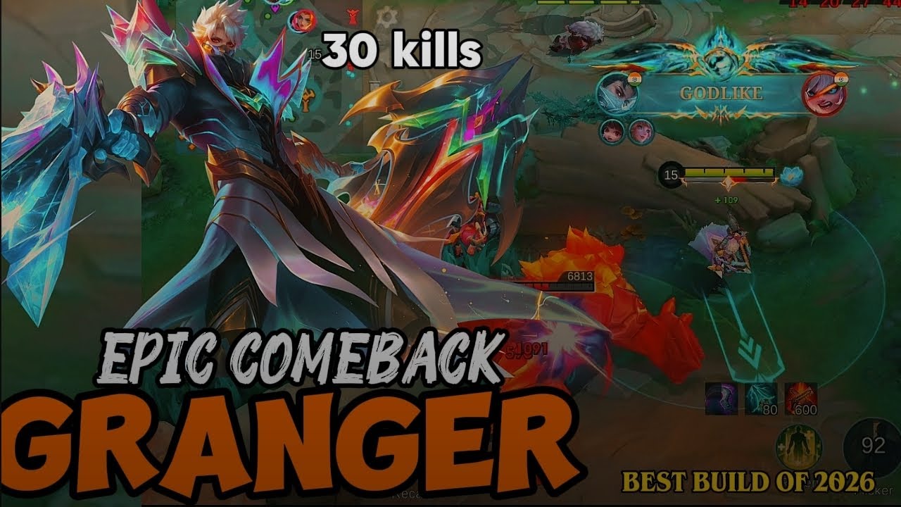 30+kills 🤨Best Epic Comeback 🗿Granger Gameplay 
