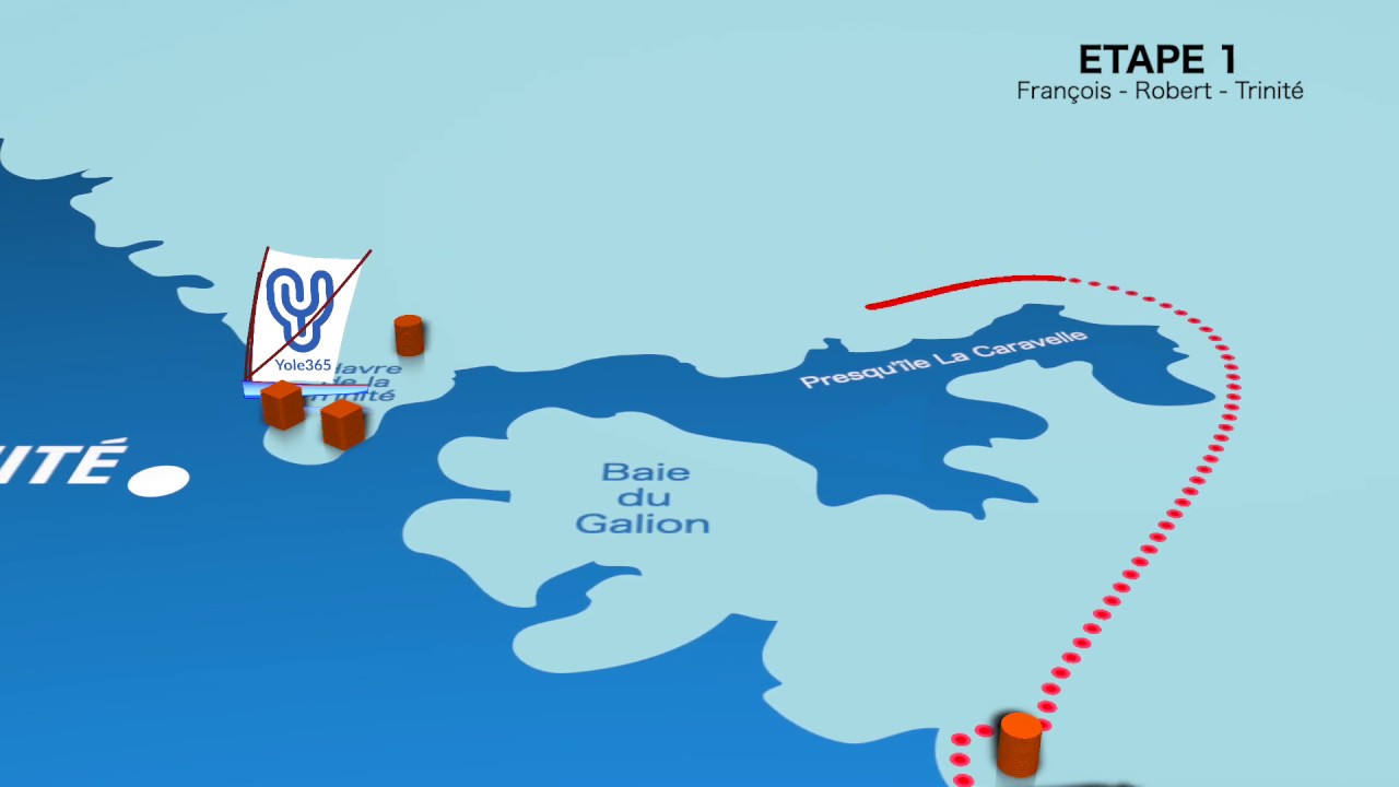 Parcours de la 1&egrave;re &eacute;tape du Tour des Yoles 2019