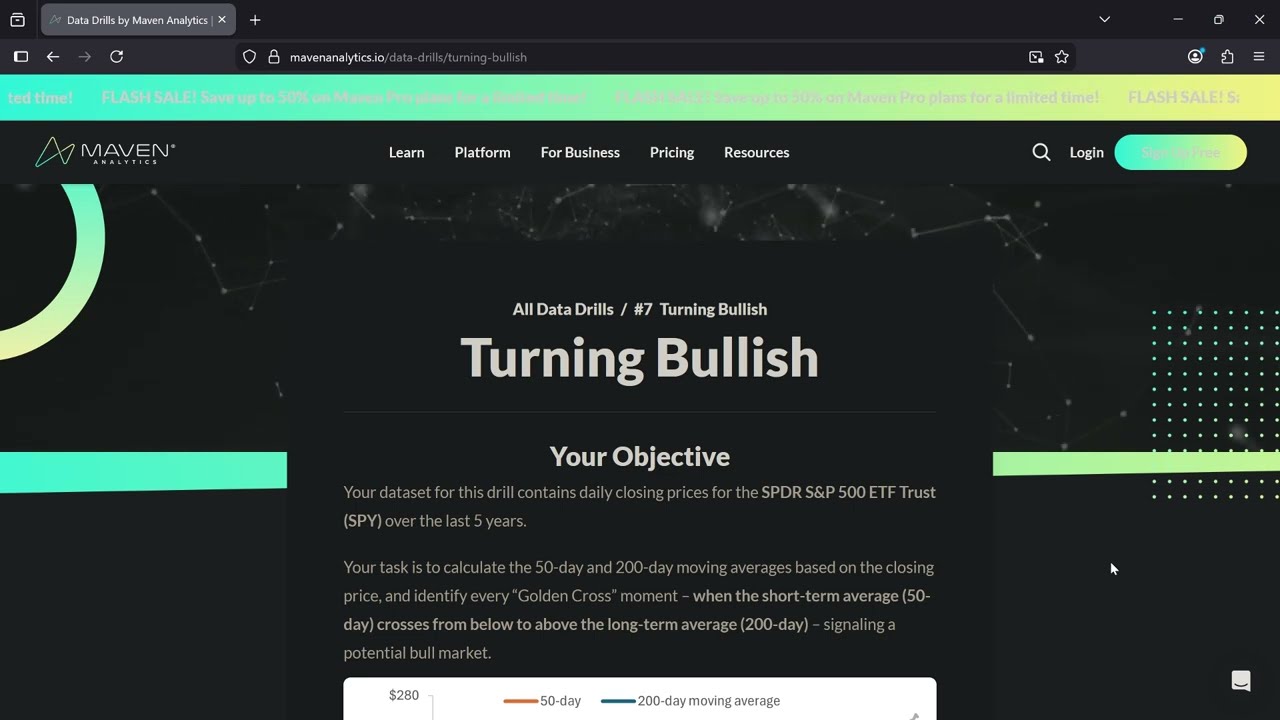 Maven Analytics - Data Drills 7 - Turning Bullish - DAX Query Solution