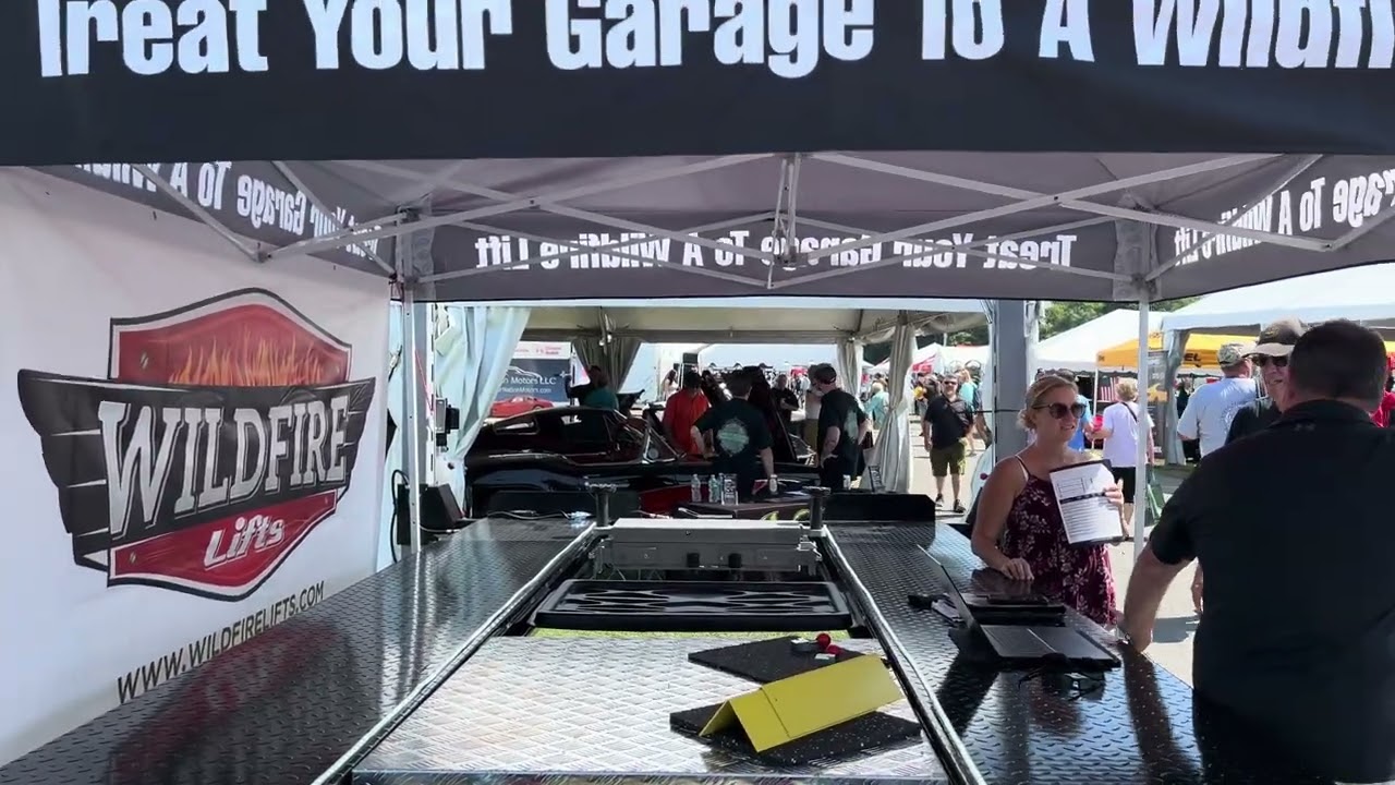 Wildfire Lifts displays their Exotic Car Lift with 84&rdquo; width, enough to fit my 2024 Z06
