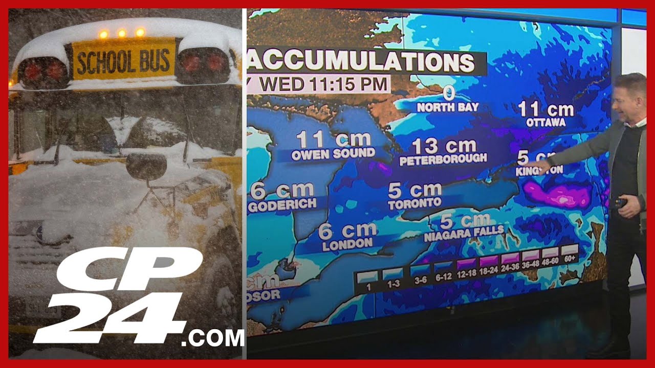 Here&rsquo;s a look at school bus cancellations and weather conditions across the GTA