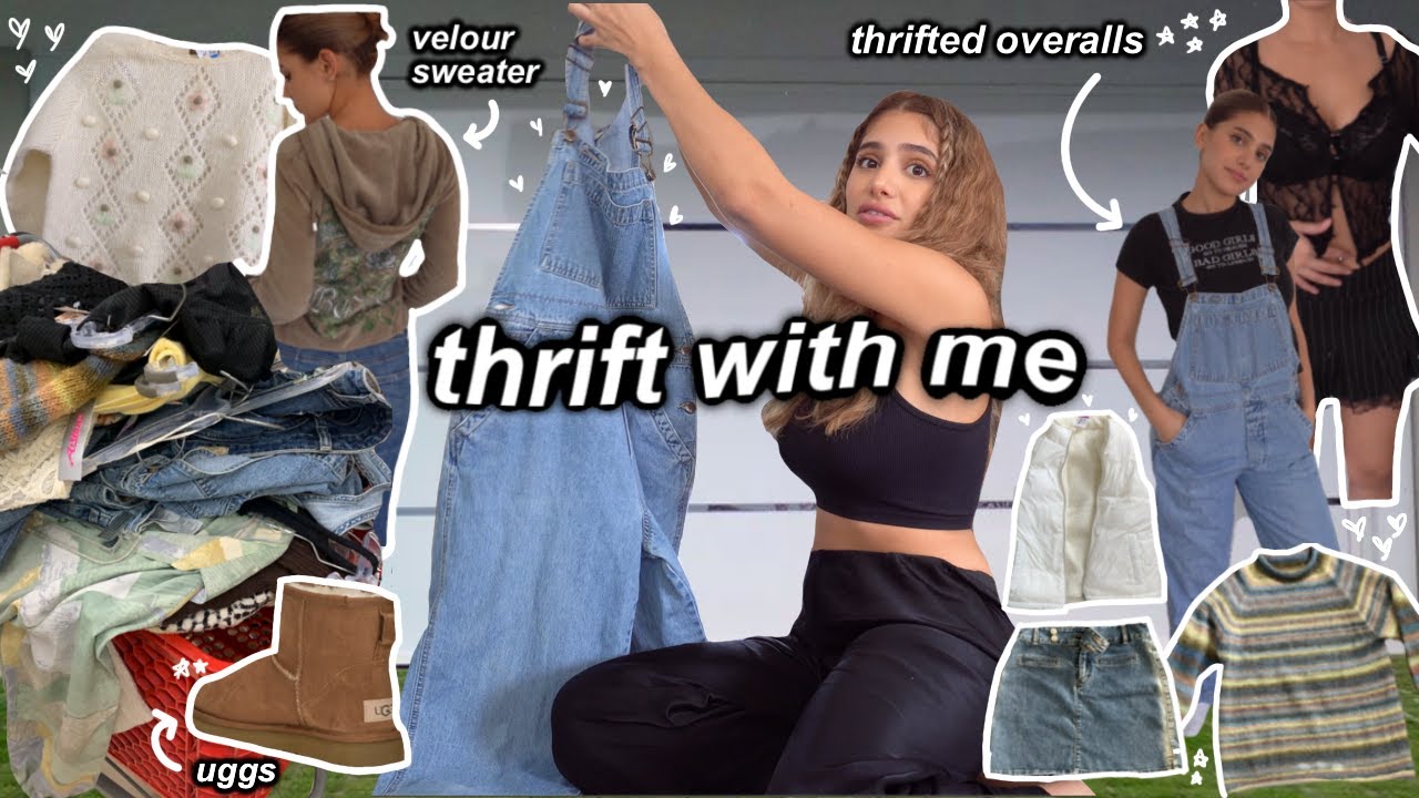 THRIFTING the fall wardrobe of our dreams 🧸📚 // THRIFT WITH ME 2021 (try-on haul at end)