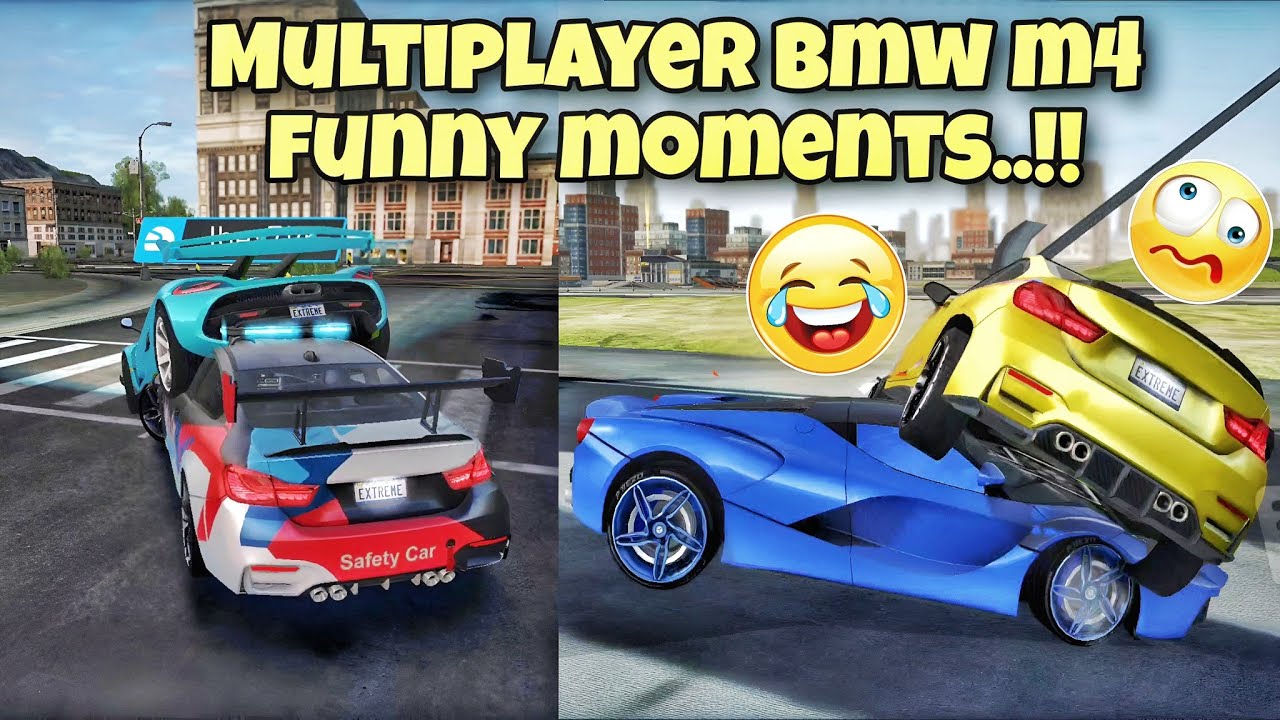 Multiplayer Bmw m4😱||Funny moments 🤣||Extreme car driving simulator||