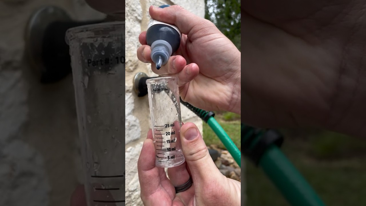 Testing the water hardness at this customers home. #plumbing #plumber #water #fyp #howto