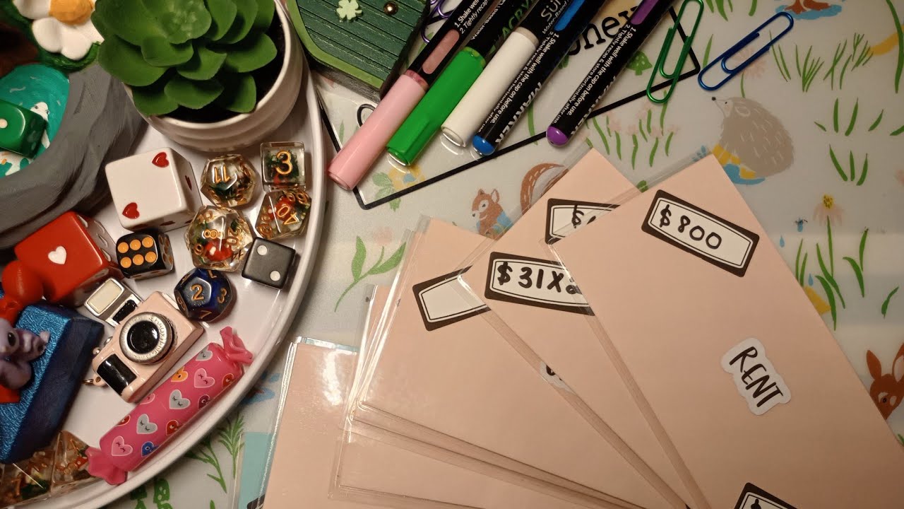 CLEANING BUDGET BOARD | CASH STUFFING WALLETS