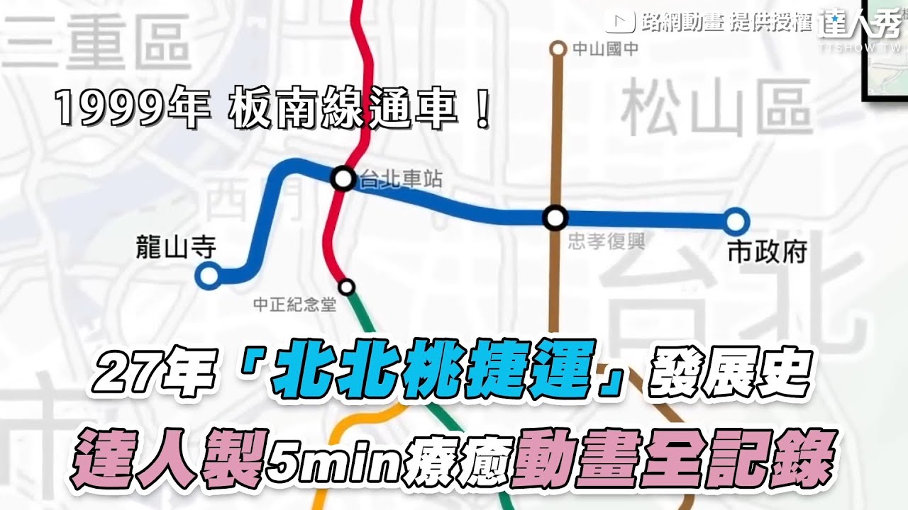 【27年「北北桃捷運」發展史 達人製5min動畫全記錄！】@netanimate