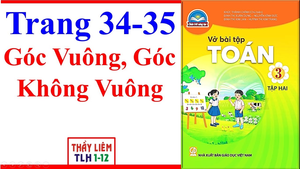 Vở Bài Tập Toán Lớp 3 Trang 34 - 35 | Góc Vuông, Góc Không Vuông | Chân Trời Sáng Tạo | Học Kì 2
