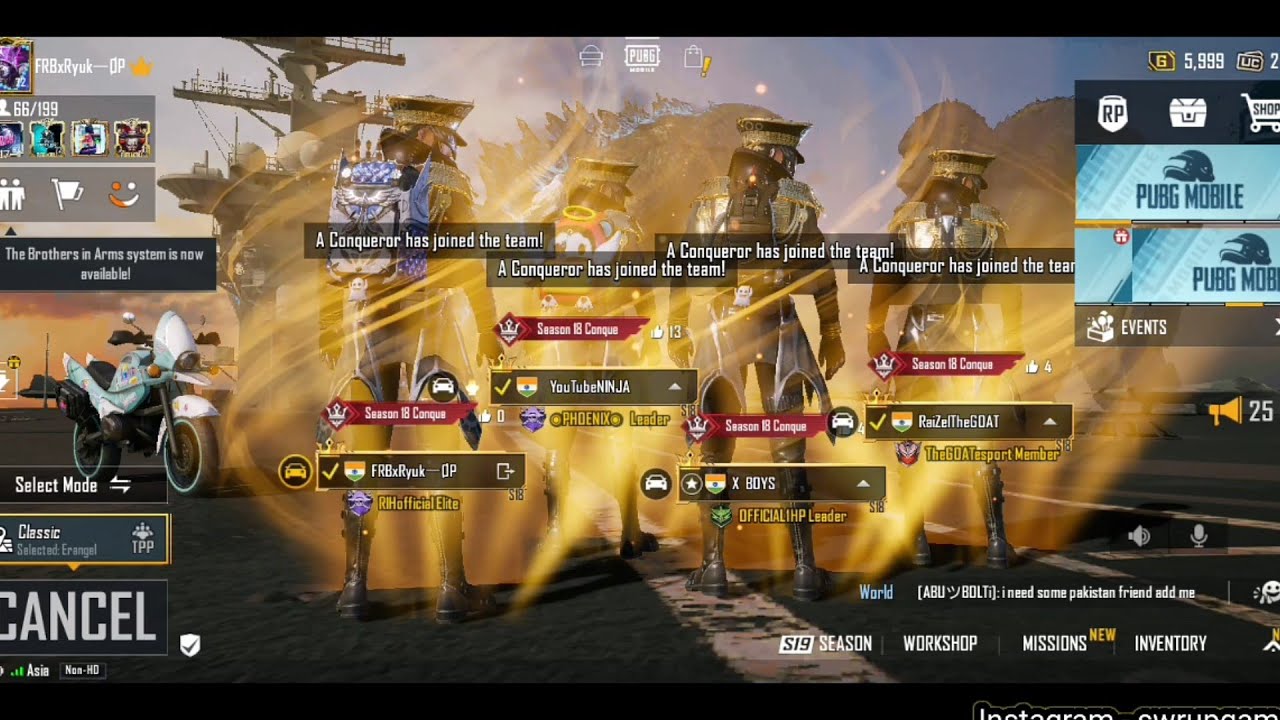 SEASON 19 CONQUEROR ENTRY EFFECT |  REWARD AND CONQUEROR TITLE | PUBG MOBILE