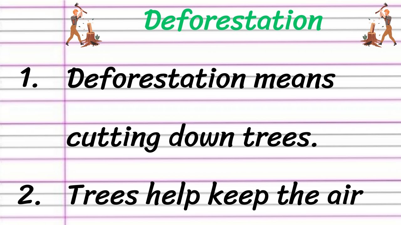 Deforestation 10 Lines Essay Writing in English || Short Essay on Deforestation