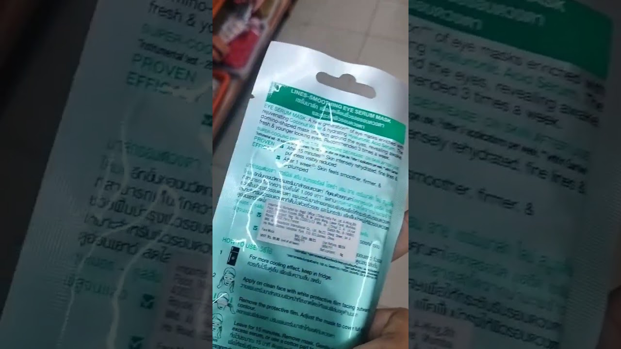 Garnier eye serum mask