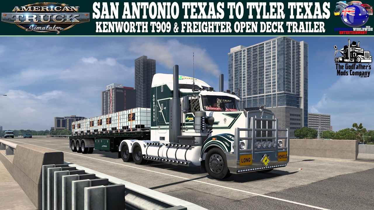 American Truck Simulator Downunder: из Сан-Антонио, Техас, в Тайлер, Техас #грузоперевозки #австр...