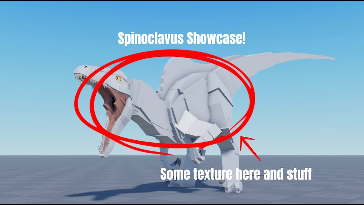 Spinoraptor (Spinaclavus) Showcase! | Roblox Jurassic Blocky