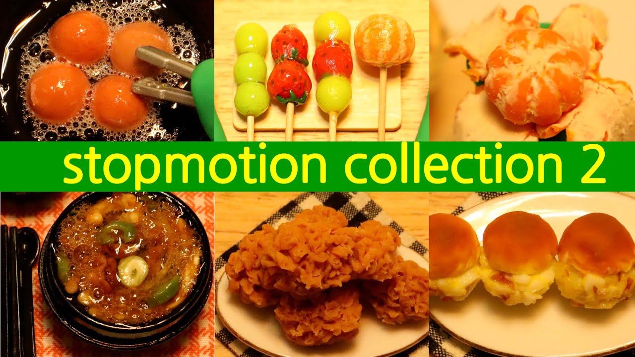 스톱모션 요리 모음/애니메이션/stop motion cooking/ASMR/ collection/claymation/animation/clay stop motion
