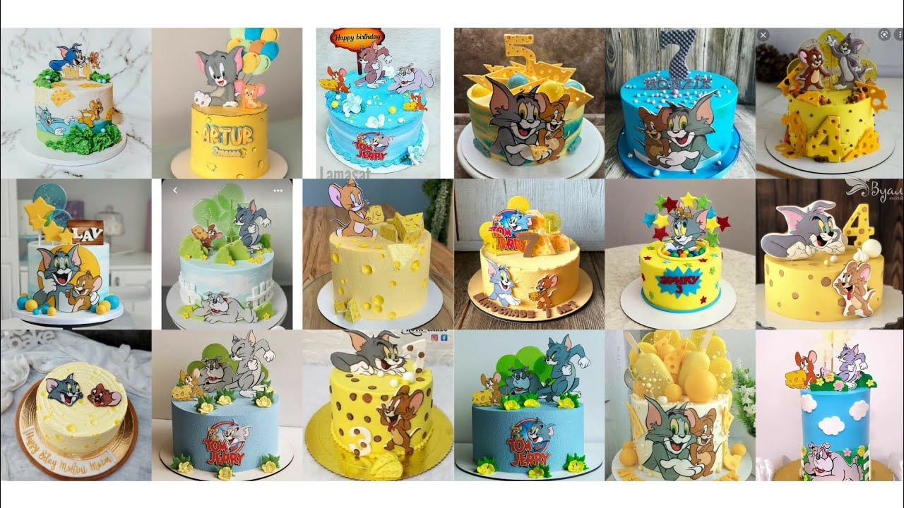Tom and jerry theme cake decorating ideas.... টম অ্যান্ড জেরী থিম কেকের ডিজাইন.....