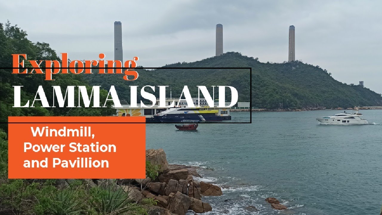Lamma Island. || Windmill, Lamma power station and Pavillion