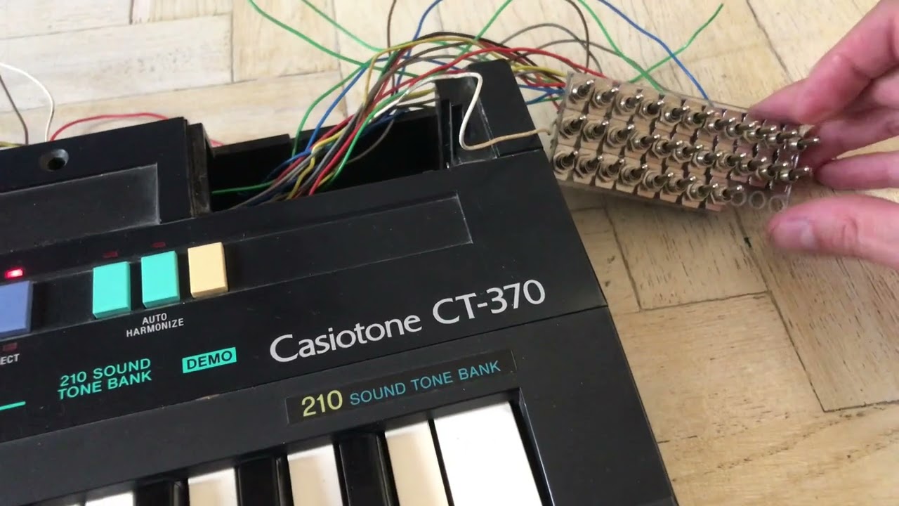 Casio Casiotone CT-370 (Casio MT-240) with Circuit Bending, 1988, made in Japan