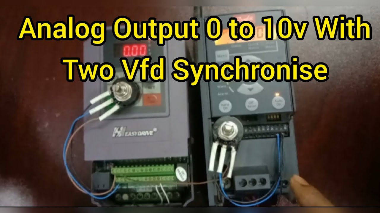 Two Vfd Synchronise With Analog Output  0 to 10v | EasyDrive & Denfoss