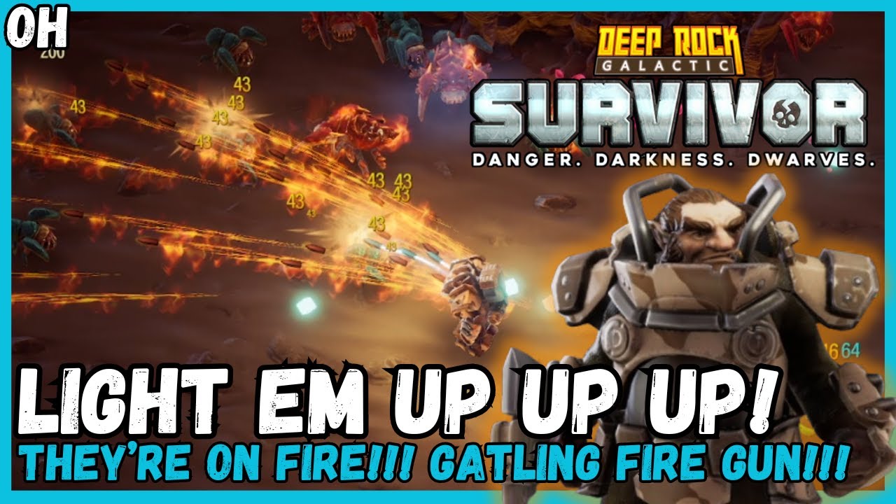 The Gatling Gunner is FIRE!!! Deep Rock Galactic Survivors!