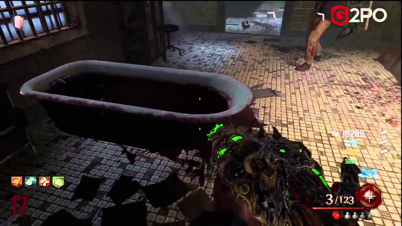 Mob of the Dead Easter Egg Step 11 - Floating Spoons in the Bloody Tub in the Infirmary_ WTF_