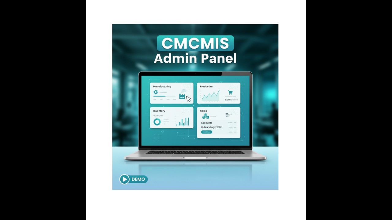 CMCMIS Admin Panel Demo | Copy Manufacturing Company Management Software | Complete ERP Solution