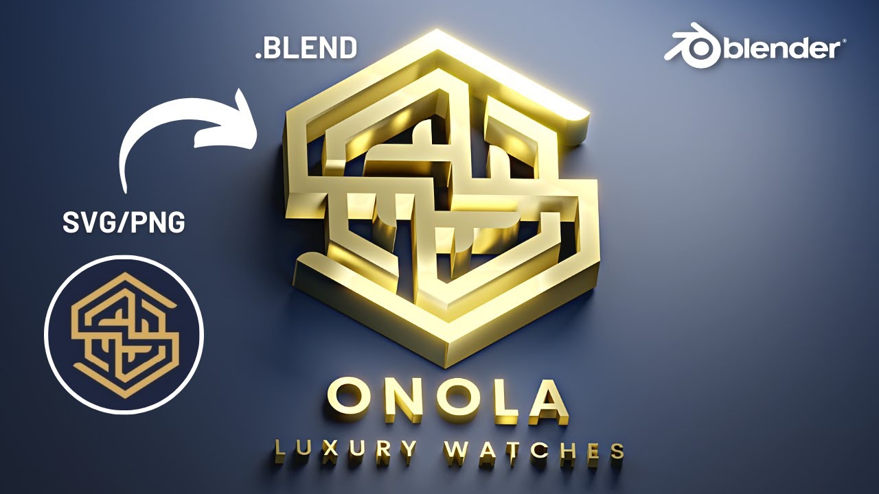 Transformando Logo PNG em 3D no Blender [Speed art]