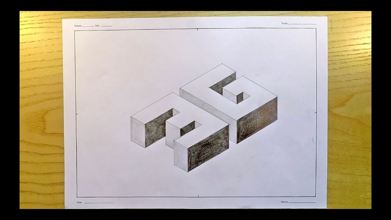 LEZIONE T-05_ASSONOMETRIA ISOMETRICA DI UNA SCRITTA TRIDIMENSIONALE (3G)