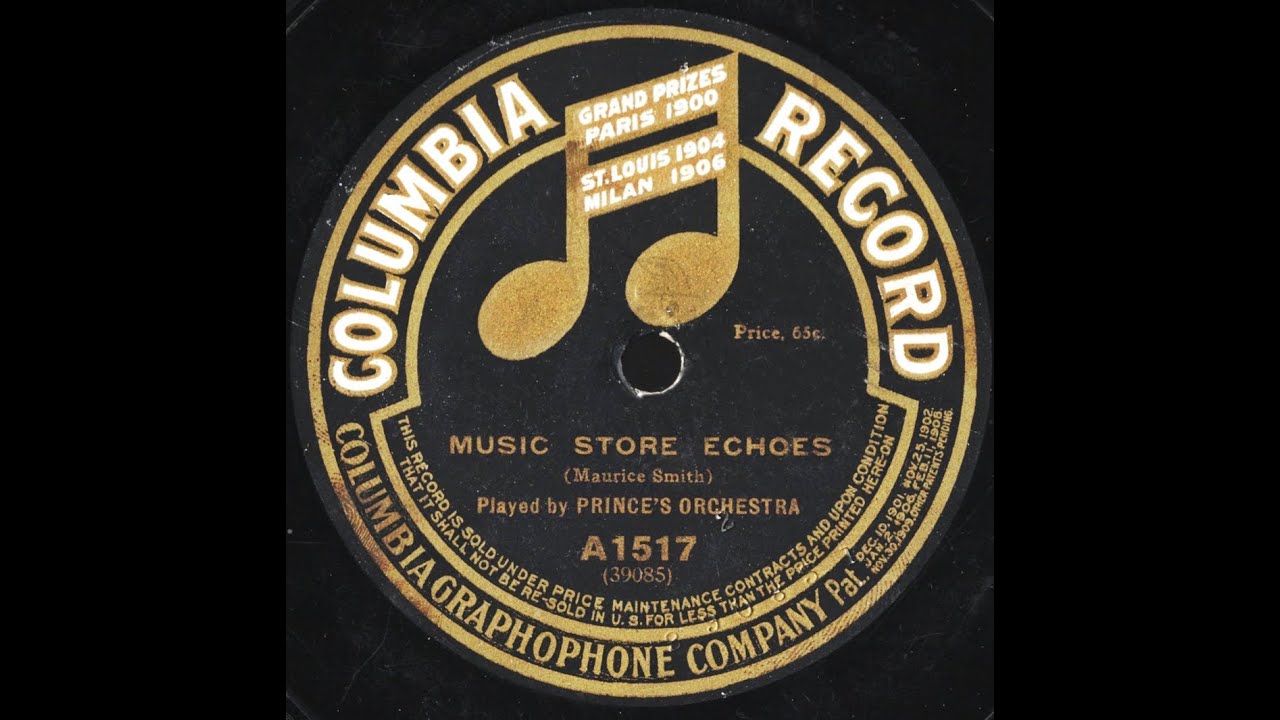 Music Store Echoes--Prince's Orch./College Life March--Victor Orch., 1913, 1909