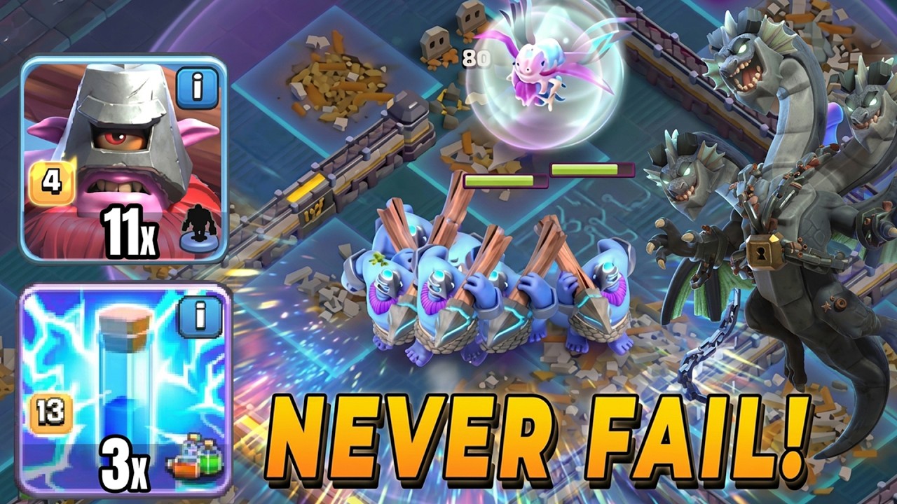 Easiest Ground Strategy for Legend1 | ZapQuake + Rocket Backpack + Throwers | Clash of Clans