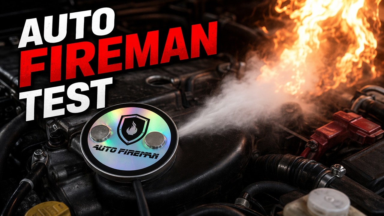 Auto Fireman car engine fire extinguisher test and review