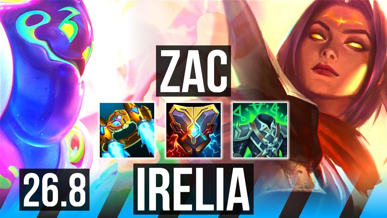 ZAC vs IRELIA (MID) | Perfect KDA: 12/0/5 | EUW Master | 26.8