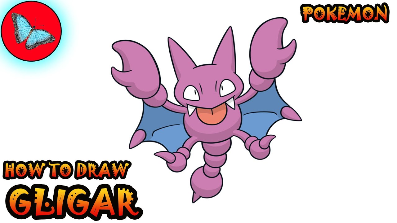 How To Draw Gligar From Pokemon | Drawing Animals