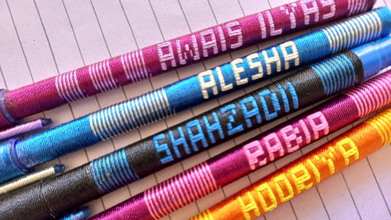 DIY | tutorial of Name weaving on pen