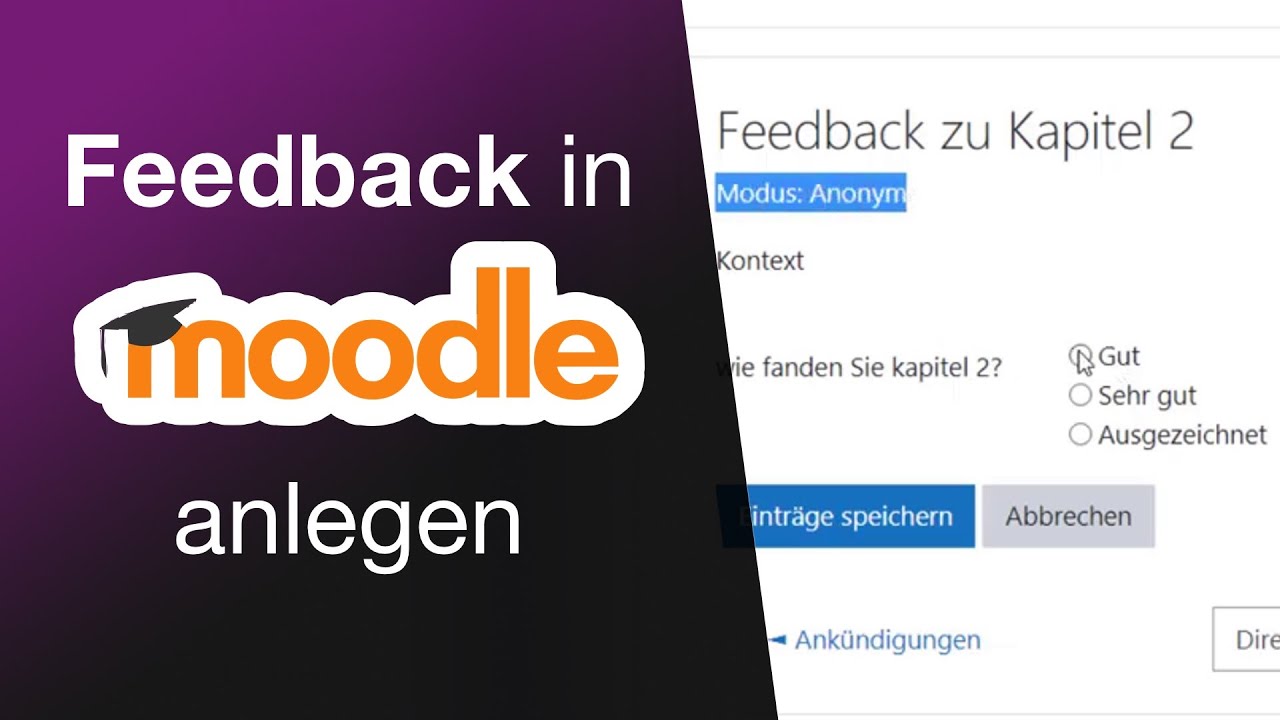 Feedback in Moodle einrichten und auswerten